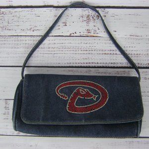 Ilana Wolf Arizona Diamondbacks Denim Purse Genuine Merchandise Rhinestones